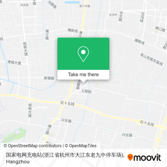 国家电网充电站(浙江省杭州市大江东老九中停车场) map