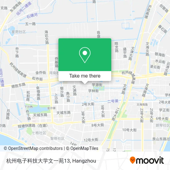 杭州电子科技大学文一苑13 map