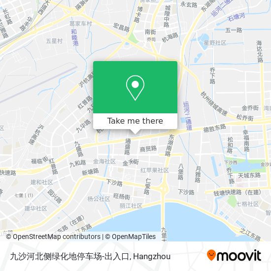 九沙河北侧绿化地停车场-出入口 map