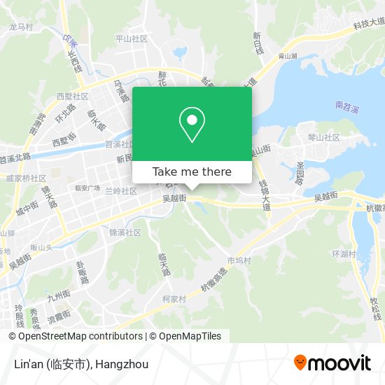 Lin'an (临安市) map