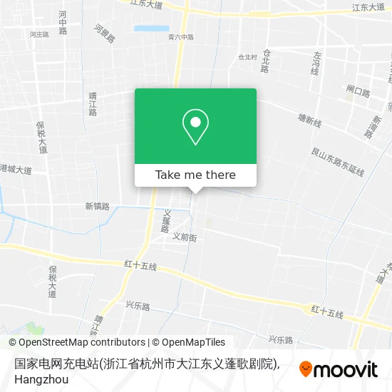 国家电网充电站(浙江省杭州市大江东义蓬歌剧院) map