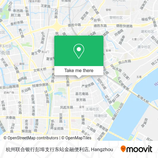 杭州联合银行彭埠支行东站金融便利店 map