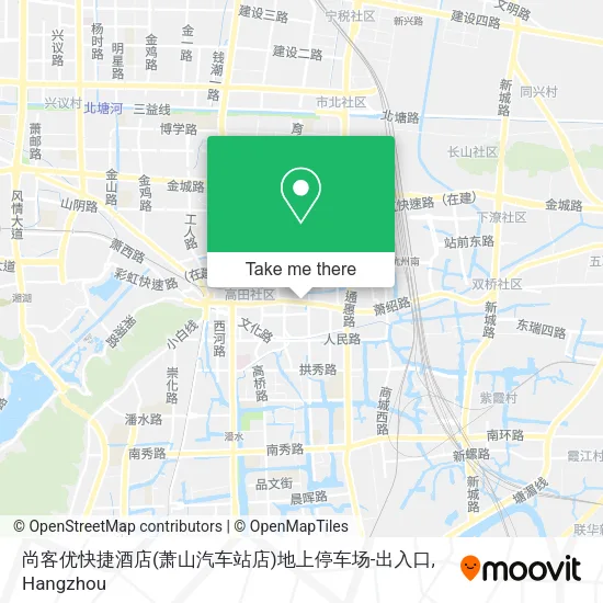尚客优快捷酒店(萧山汽车站店)地上停车场-出入口 map