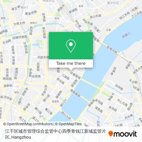 江干区城市管理综合监管中心四季青钱江新城监管片区 map