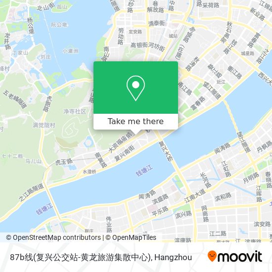 87b线(复兴公交站-黄龙旅游集散中心) map