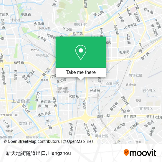 新天地街隧道出口 map