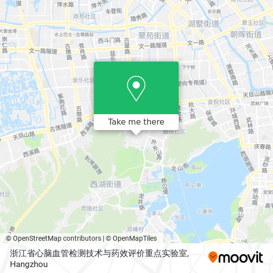 浙江省心脑血管检测技术与药效评价重点实验室 map