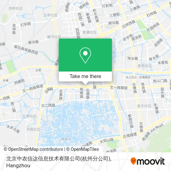 北京中农信达信息技术有限公司(杭州分公司) map