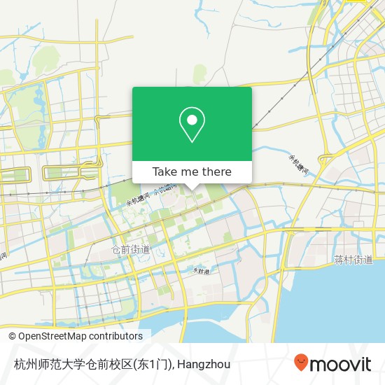 杭州师范大学仓前校区(东1门) map