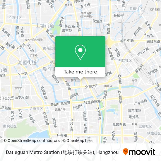 Datieguan Metro Station (地铁打铁关站) map