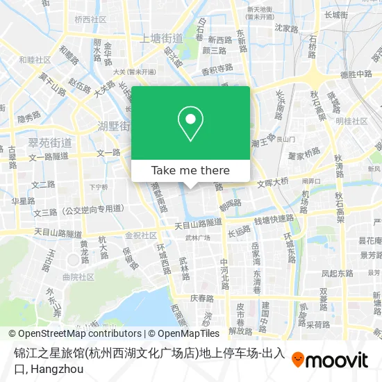 锦江之星旅馆(杭州西湖文化广场店)地上停车场-出入口 map