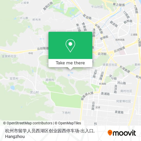 杭州市留学人员西湖区创业园西停车场-出入口 map
