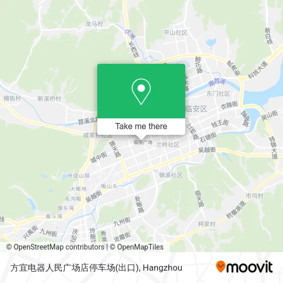 方宜电器人民广场店停车场(出口) map