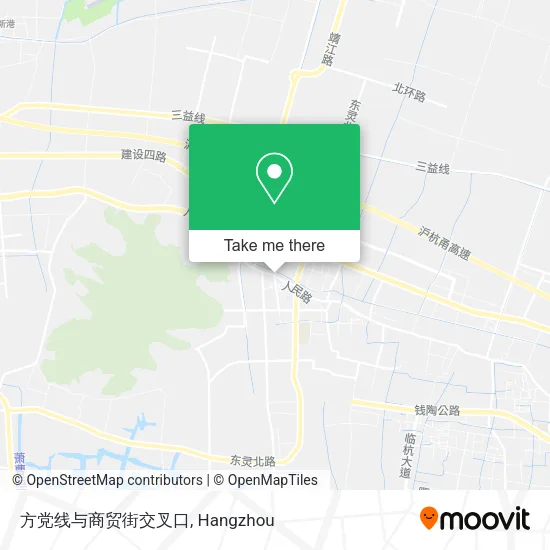 方党线与商贸街交叉口 map