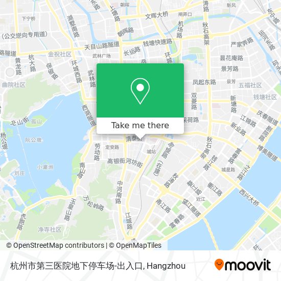 杭州市第三医院地下停车场-出入口 map