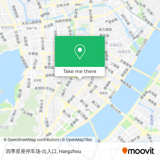 四季星座停车场-出入口 map