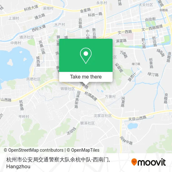 杭州市公安局交通警察大队余杭中队-西南门 map