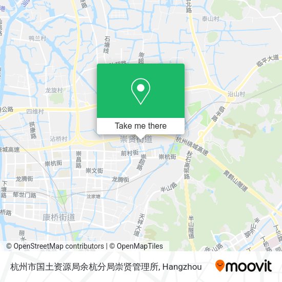 杭州市国土资源局余杭分局崇贤管理所 map