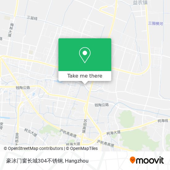 豪冰门窗长城304不锈钢 map
