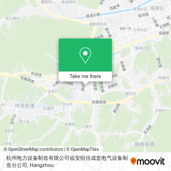 杭州电力设备制造有限公司临安恒信成套电气设备制造分公司 map