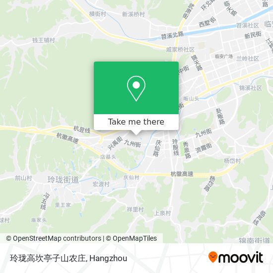 玲珑高坎亭子山农庄 map