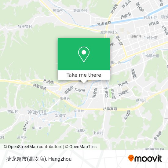 捷龙超市(高坎店) map