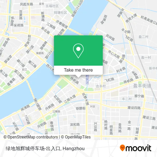 绿地旭辉城停车场-出入口 map