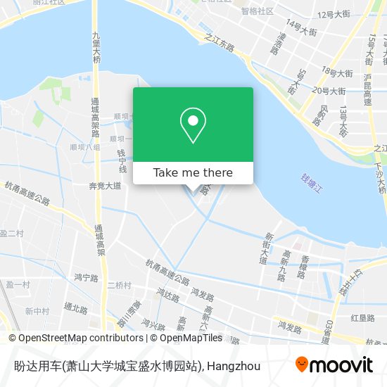 盼达用车(萧山大学城宝盛水博园站) map