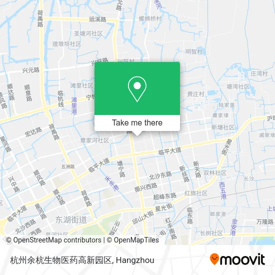 杭州余杭生物医药高新园区 map