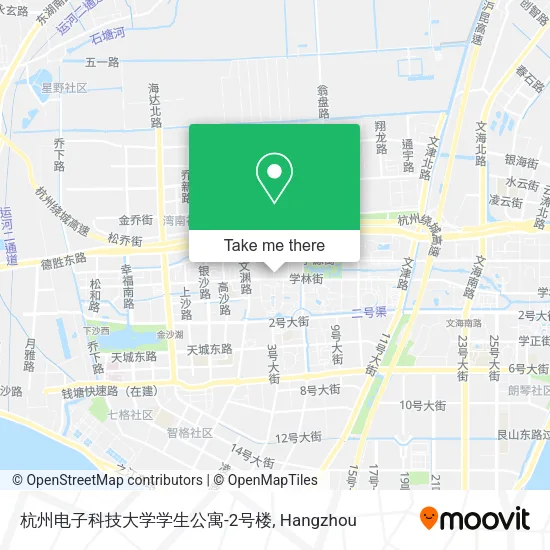 杭州电子科技大学学生公寓-2号楼 map