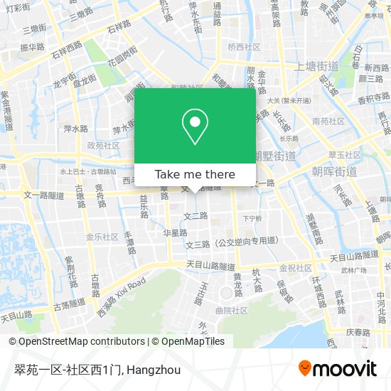 翠苑一区-社区西1门 map