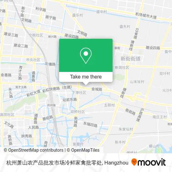 杭州萧山农产品批发市场冷鲜家禽批零处 map