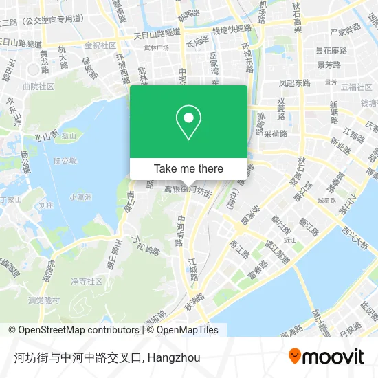 河坊街与中河中路交叉口 map