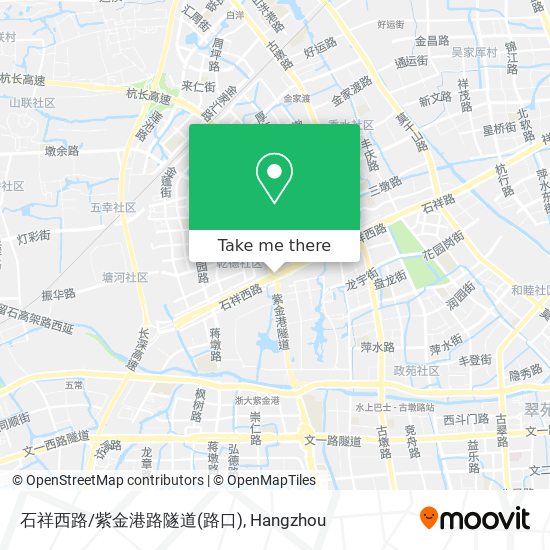 石祥西路/紫金港路隧道(路口) map