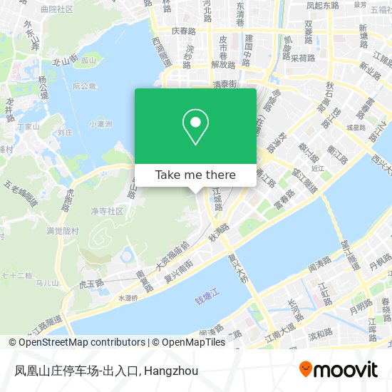 凤凰山庄停车场-出入口 map