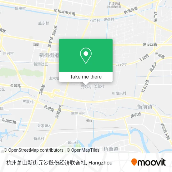 杭州萧山新街元沙股份经济联合社 map
