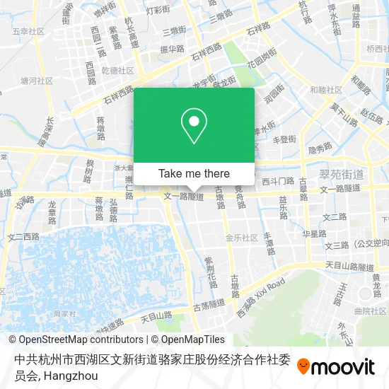 中共杭州市西湖区文新街道骆家庄股份经济合作社委员会 map