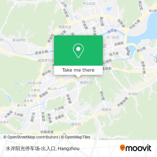 水岸阳光停车场-出入口 map