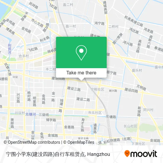 宁围小学东(建没四路)自行车租赁点 map