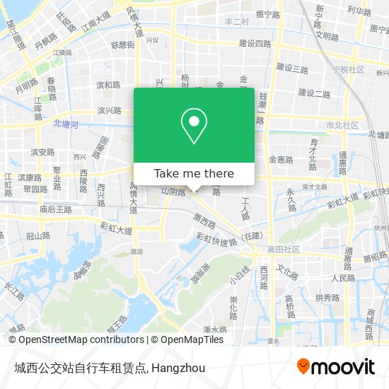 城西公交站自行车租赁点 map