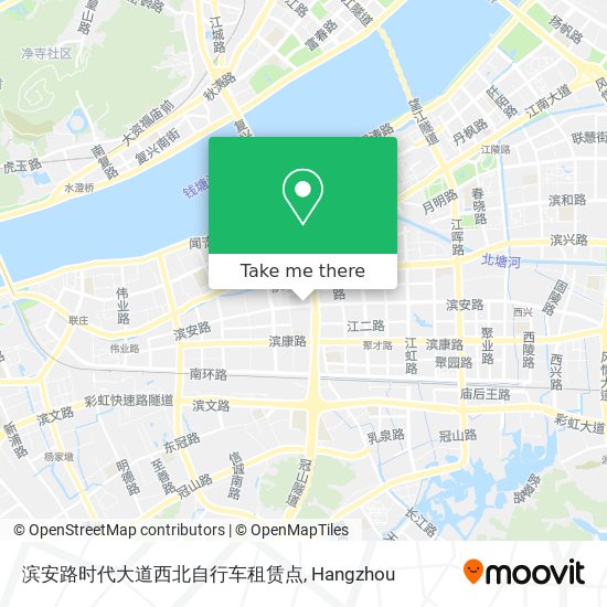 滨安路时代大道西北自行车租赁点 map
