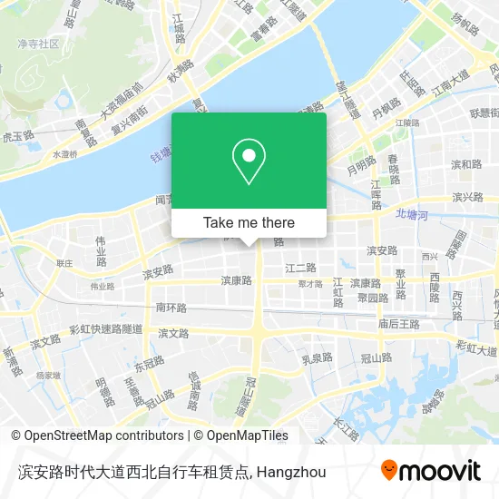 滨安路时代大道西北自行车租赁点 map