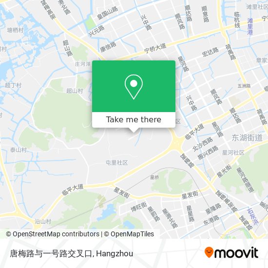 唐梅路与一号路交叉口 map