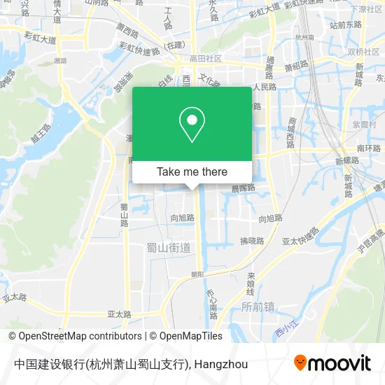 中国建设银行(杭州萧山蜀山支行) map