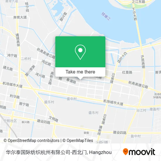 华尔泰国际纺织杭州有限公司-西北门 map