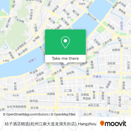 桔子酒店精选(杭州江南大道龙湖天街店) map