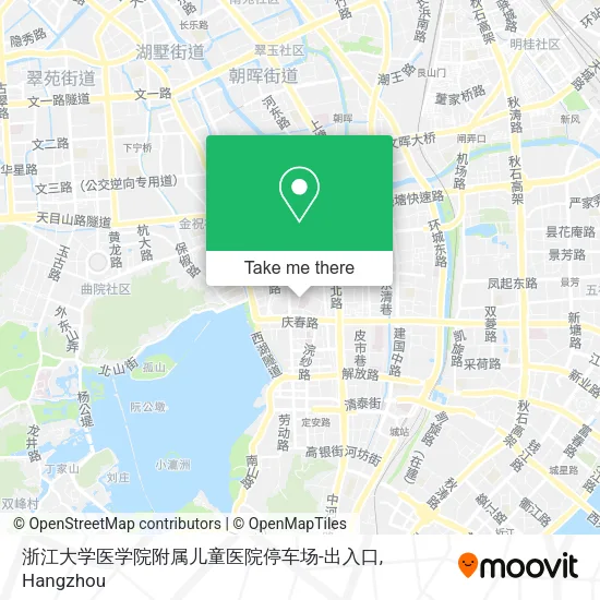 浙江大学医学院附属儿童医院停车场-出入口 map