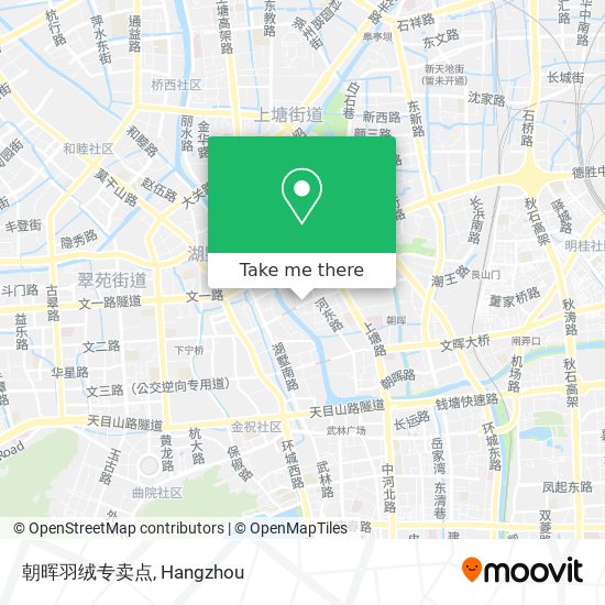 朝晖羽绒专卖点 map