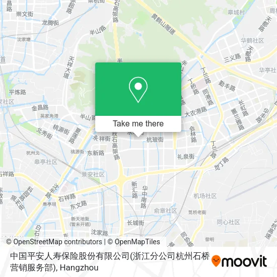 中国平安人寿保险股份有限公司(浙江分公司杭州石桥营销服务部) map