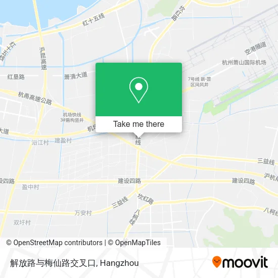 解放路与梅仙路交叉口 map